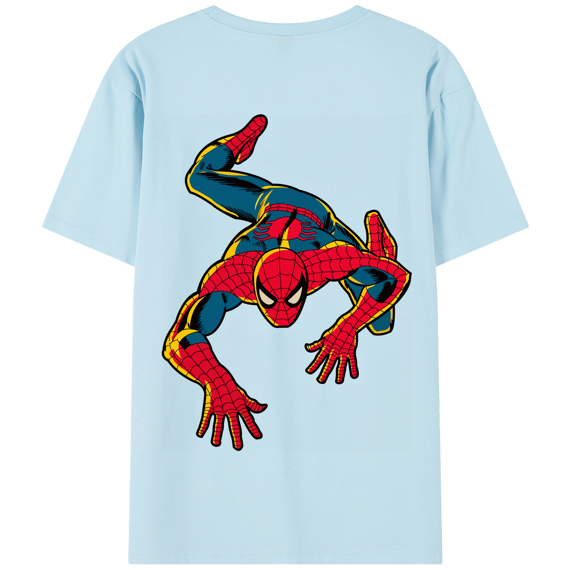 （画像用） Spider Man スパイダーマン 綿100％半袖Tシャツ（背面プリント）